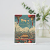 Beijing China Kunst Reizen Illustratie Briefkaart (Staand voorkant)