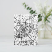 Beijing China Map Briefkaart (Staand voorkant)