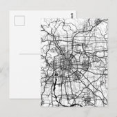 Beijing China Map Briefkaart (Voorkant / Achterkant)