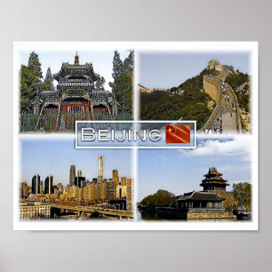 Beijing - China - Mozaïek - Poster