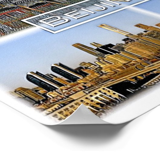 Beijing - China - Mozaïek - Poster (Hoek)