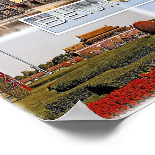 Beijing - China - Mozaïek - Poster (Hoek)