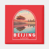 Beijing China Travel Art Emblem Magneet (Voorkant)