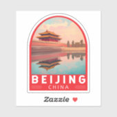 Beijing China Travel Art Emblem Sticker (Vel)