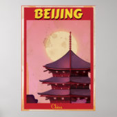 Beijing China vintage-poster Poster (Voorkant)