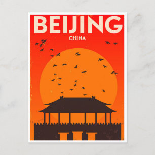 Beijing China Vintage retro toerisme Briefkaart