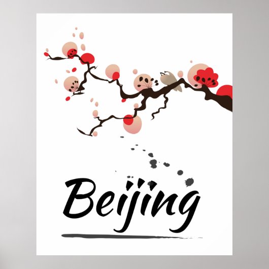 Beijing China Vintage Travel Art Poster (Voorkant)
