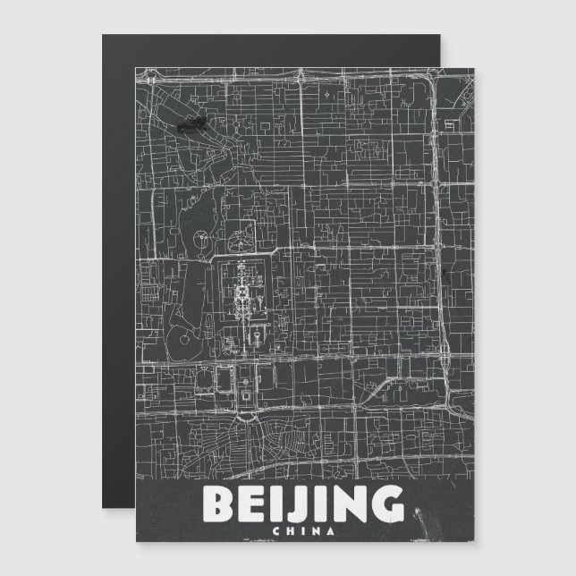 Beijing China Vintage Travel Map (Voorkant / Achterkant)