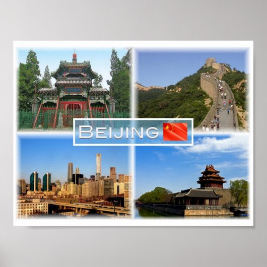Beijing - Niujie Mosque - Great Wall Badalling - Poster (Voorkant)