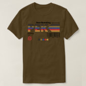  Beijing PEK Airport Label Retro Travel Chi T-shirt (Design voorkant)