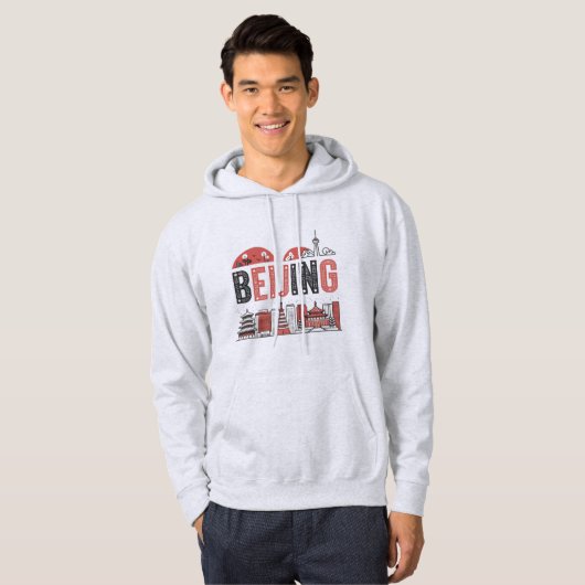 Beijing Skyline Hoodie (Voorkant volledig)