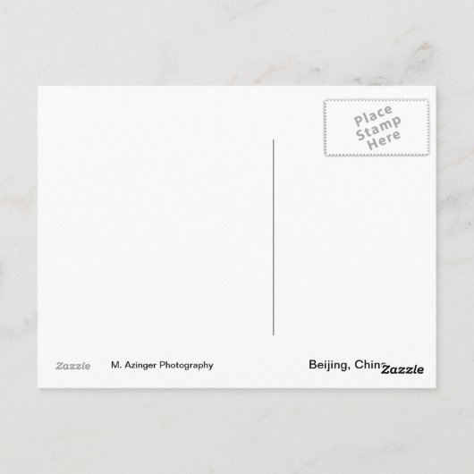 Beijing Work Bike Briefkaart (Achterkant)