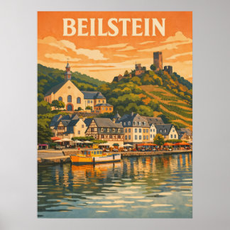 Beilstein Duitsland Oude Reis Kunst Poster
