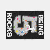 Being 5 Years Old Rocks Rock Climber 5th Birthday Fleece Deken (Voorkant (Horizontaal))