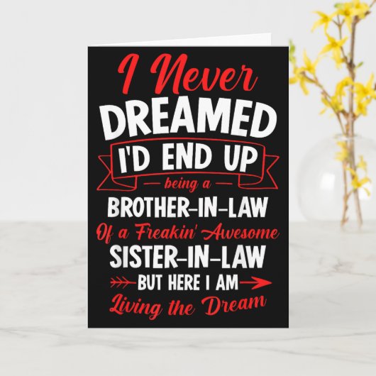 Being A Brother-in-law Of A Freakin' Awesome Siste Kaart (Gele Bloem)