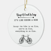Being A Coach Is Easy It's Like Riding A Bike Keramisch Ornament (Links)