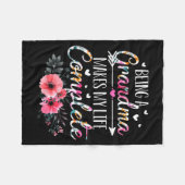 Being A Grandma Makes My Life Complete Announcemen Fleece Deken (Voorkant (Horizontaal))