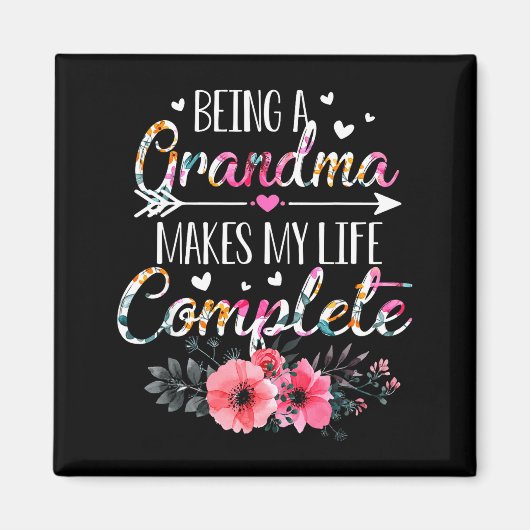 Being A Grandma Makes My Life Complete Announcemen Magneet (Voorkant)