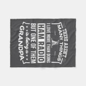 Being A Ham Radio Grandpa Funny Old Man  Fleece Deken (Voorkant (Horizontaal))