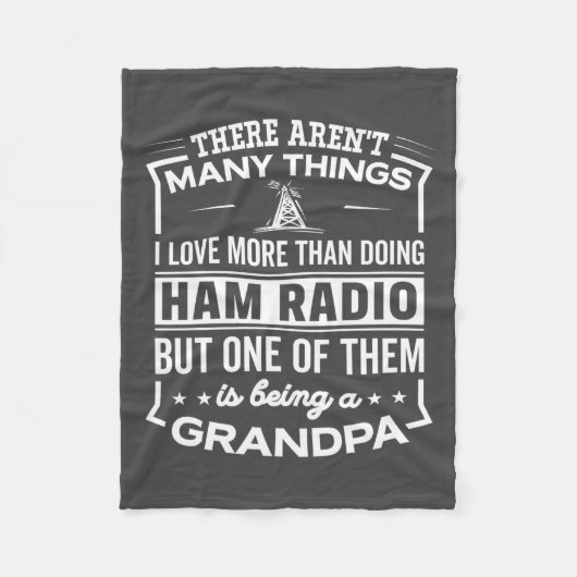 Being A Ham Radio Grandpa Funny Old Man  Fleece Deken (Voorkant)