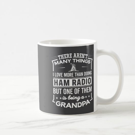 Being A Ham Radio Grandpa Funny Old Man  Koffiemok (Rechts)