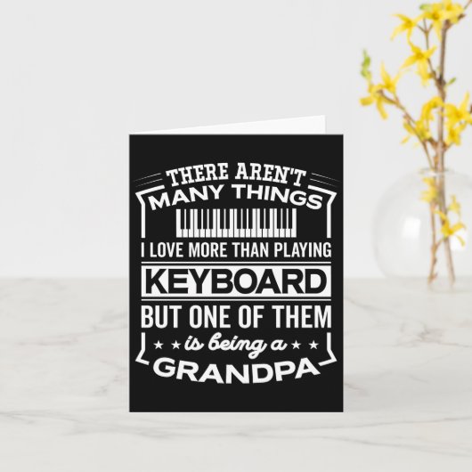 Being A Keyboard Grandpa Funny Old Man Kaart (Gele Bloem)