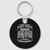 Being A Keyboard Grandpa Funny Old Man  Sleutelhanger (Voorkant)