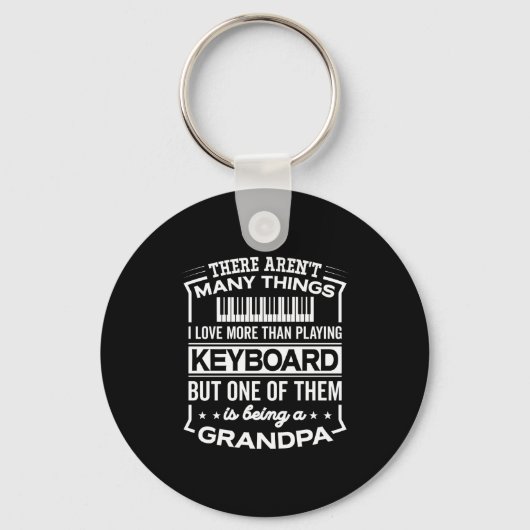 Being A Keyboard Grandpa Funny Old Man  Sleutelhanger (Voorkant)