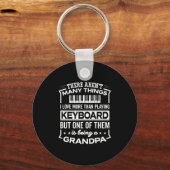 Being A Keyboard Grandpa Funny Old Man  Sleutelhanger (Voorkant)
