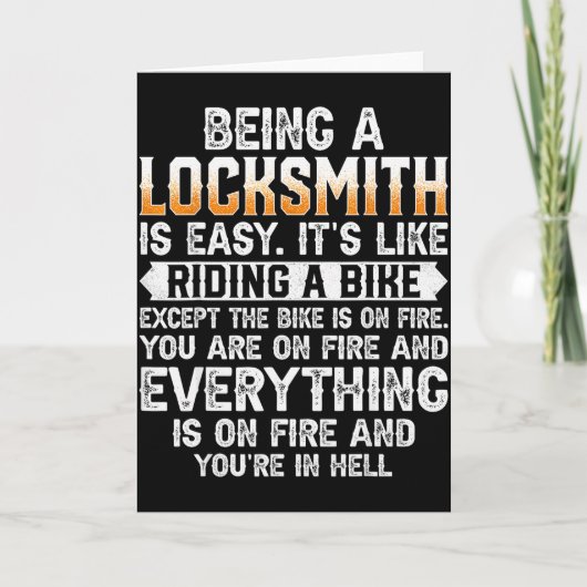 Being A Locksmith Is Easy - Funny Lock Picker Lock Kaart (Voorkant)