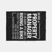 Being A Property Manager Is Easy It's Like Riding  Fleece Deken (Voorkant (Horizontaal))