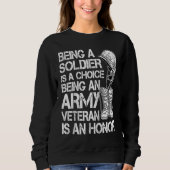 Being A Soldier Is A Choice  Raglan Baseball Trui (Voorkant)