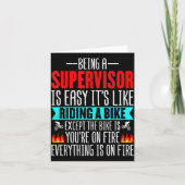 Being A Supervisor Is Easy - Bike Riding Superviso Kaart (Voorkant)