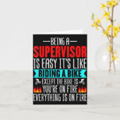 Being A Supervisor Is Easy - Bike Riding Superviso Kaart (Gele Bloem)