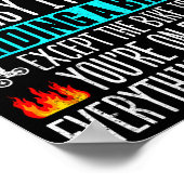 Being A Supervisor Is Easy - Bike Riding Superviso Poster (Hoek)