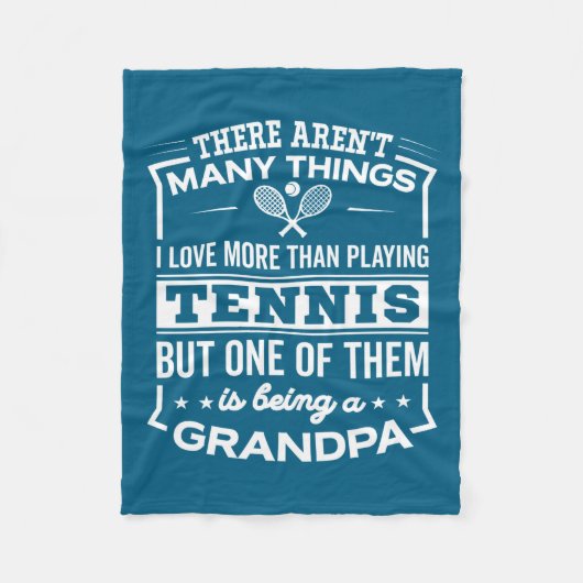 Being A Tennis Grandpa Funny Old Man Fleece Deken (Voorkant)