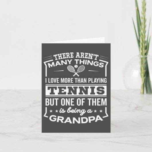 Being A Tennis Grandpa Funny Old Man Kaart (Voorkant)