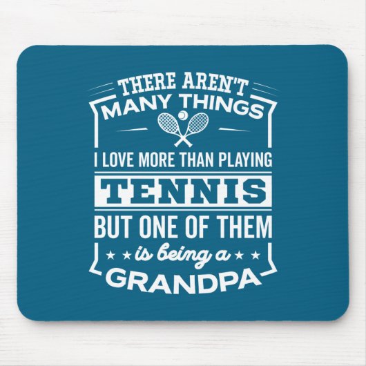 Being A Tennis Grandpa Funny Old Man Muismat (Voorkant)
