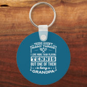 Being A Tennis Grandpa Funny Old Man  Sleutelhanger (Voorkant)