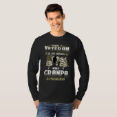 Being A Veteran Is An Honor Being A Granpa Is Pric T-shirt (Voorkant volledig)