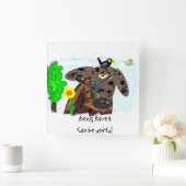 Being bored can be useful vierkante klok (Huis)