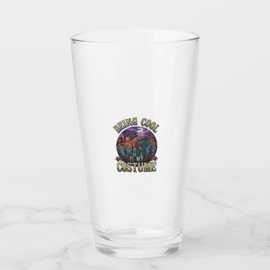 Being Cool Is Costume Halloween Zombie Kerkhof_1 Glas (Voorkant)