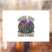 Being Cool Is Costume Halloween Zombie Kerkhof_1 Raamsticker (Vel 2)