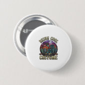 Being Cool Is Costume Halloween Zombie Kerkhof_1 Ronde Button 5,7 Cm (Voorkant /achterkant)