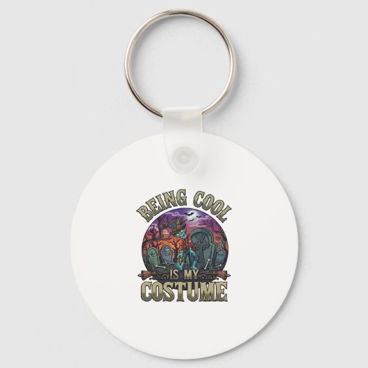 Being Cool Is Costume Halloween Zombie Kerkhof_1 Sleutelhanger (Voorkant)