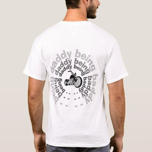 "Being Daddy Being Baddy" Chopper Daddy Geometrisc T-shirt (Achterkant)