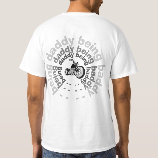 "Being Daddy Being Baddy" Chopper Daddy Geometrisc T-shirt (Achterkant)