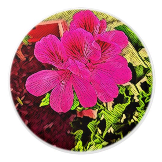 Being happy is your choice blooming flower keramische knop (Voorkant)