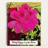 Being happy is your choice blooming flower planner (Voorkant)