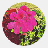 Being happy is your choice blooming flower ronde sticker (Voorkant)